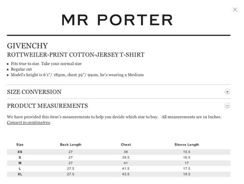 givenchy size chart men's|givenchy shoe size chart.